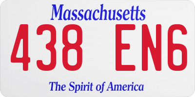 MA license plate 438EN6