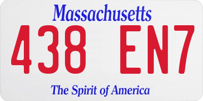 MA license plate 438EN7