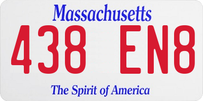 MA license plate 438EN8