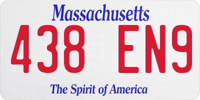 MA license plate 438EN9
