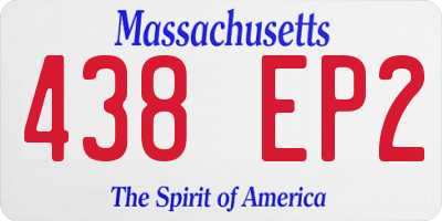 MA license plate 438EP2