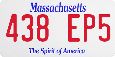 MA license plate 438EP5