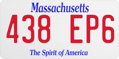 MA license plate 438EP6