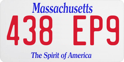 MA license plate 438EP9