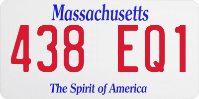 MA license plate 438EQ1