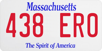 MA license plate 438ER0