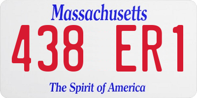 MA license plate 438ER1