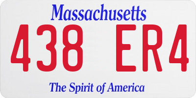 MA license plate 438ER4