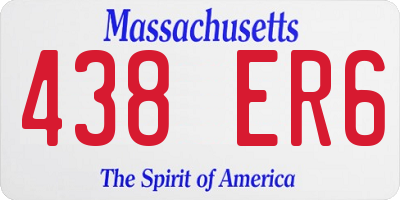 MA license plate 438ER6