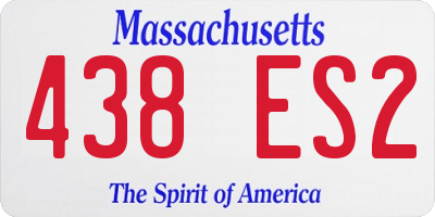 MA license plate 438ES2