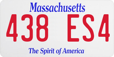 MA license plate 438ES4