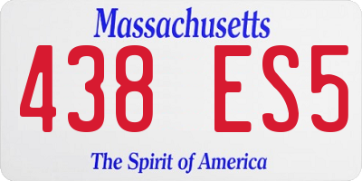 MA license plate 438ES5