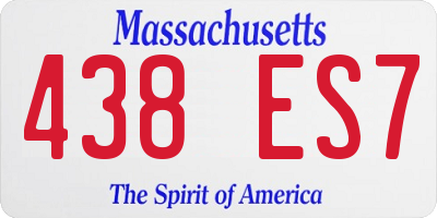MA license plate 438ES7