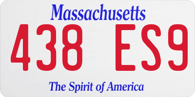 MA license plate 438ES9