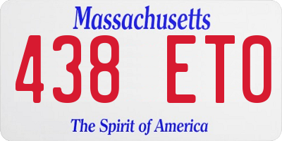 MA license plate 438ET0