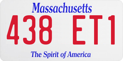 MA license plate 438ET1