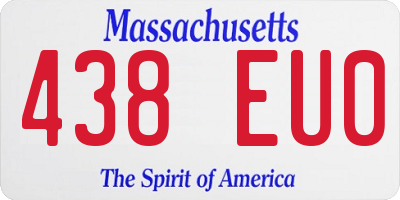 MA license plate 438EU0