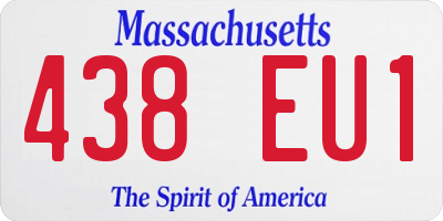 MA license plate 438EU1