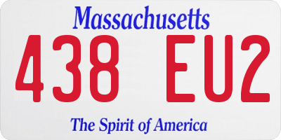 MA license plate 438EU2