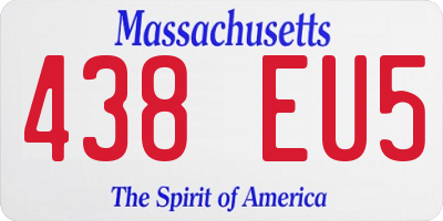 MA license plate 438EU5