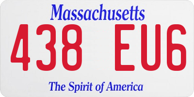 MA license plate 438EU6