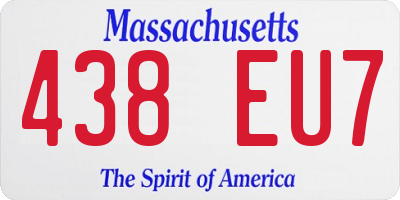 MA license plate 438EU7