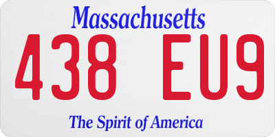MA license plate 438EU9