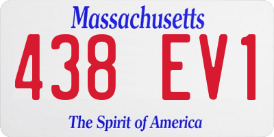 MA license plate 438EV1