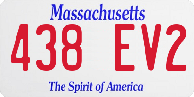 MA license plate 438EV2