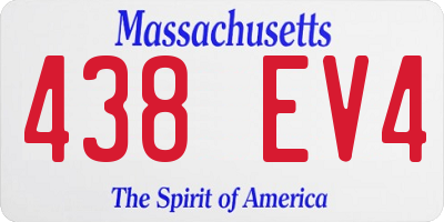 MA license plate 438EV4