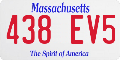 MA license plate 438EV5
