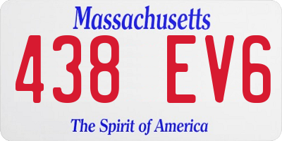 MA license plate 438EV6