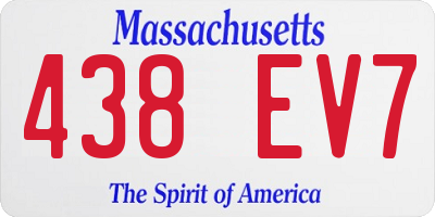 MA license plate 438EV7