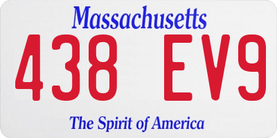 MA license plate 438EV9