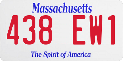 MA license plate 438EW1