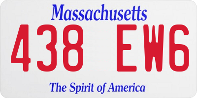 MA license plate 438EW6