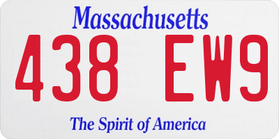 MA license plate 438EW9