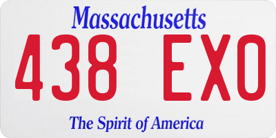 MA license plate 438EX0