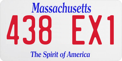 MA license plate 438EX1
