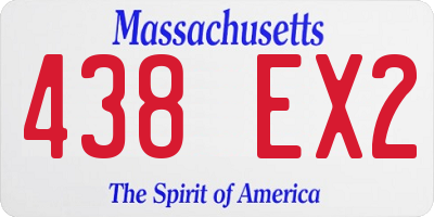 MA license plate 438EX2