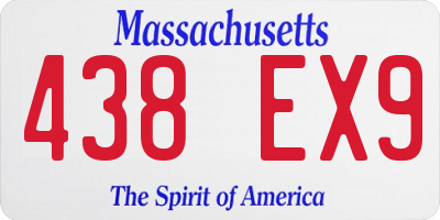 MA license plate 438EX9