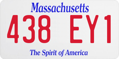MA license plate 438EY1