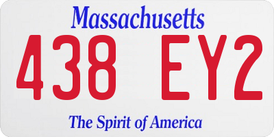 MA license plate 438EY2