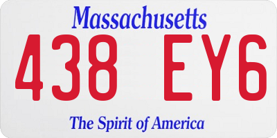MA license plate 438EY6