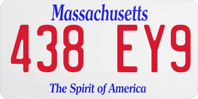 MA license plate 438EY9