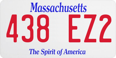 MA license plate 438EZ2