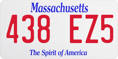 MA license plate 438EZ5