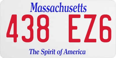 MA license plate 438EZ6