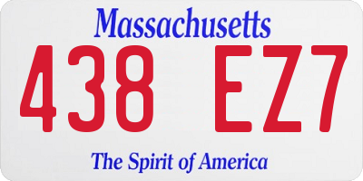 MA license plate 438EZ7