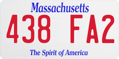 MA license plate 438FA2